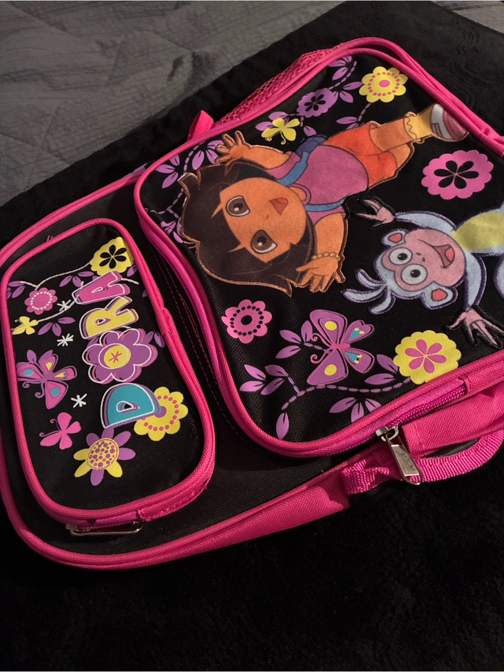 Nickelodeon Dora Pink and Black Kids Backpack - Picture 4 of 5
